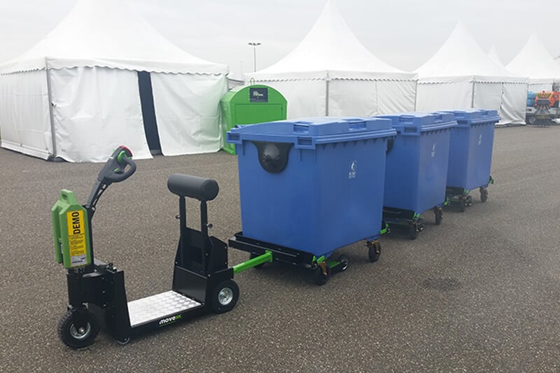 T1000 Platform Met Afvalcontainers
